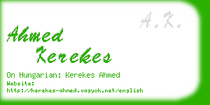 ahmed kerekes business card